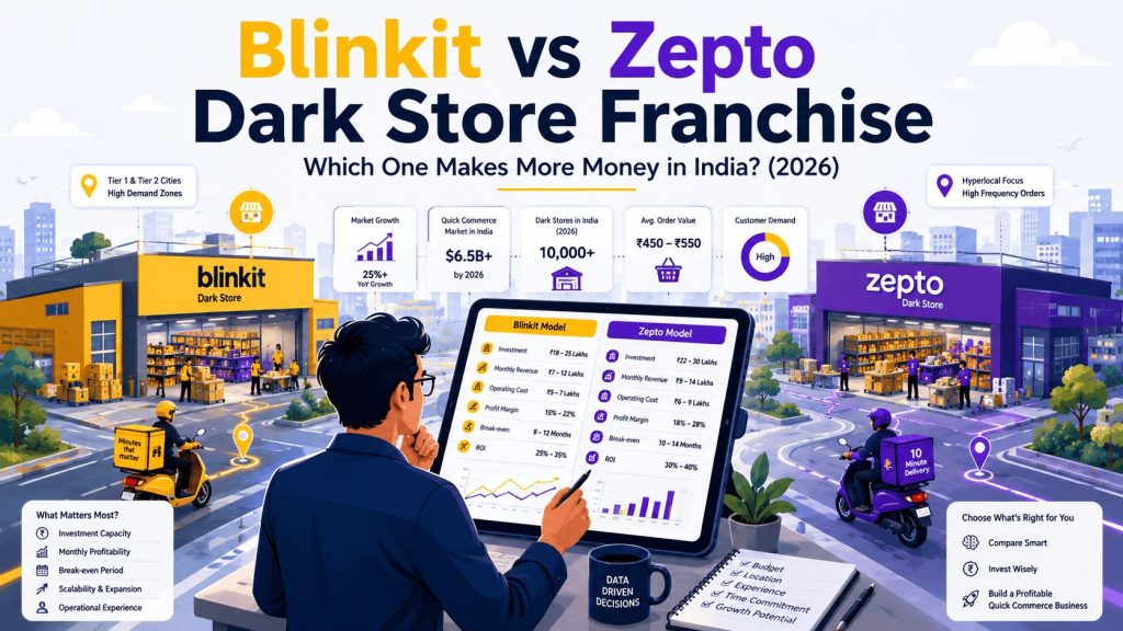 blnkit vs zepto - dark store franchise