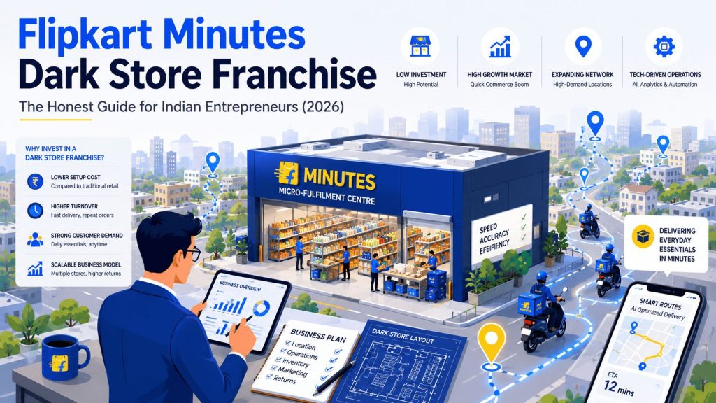 flipkart minutes dark store franchise