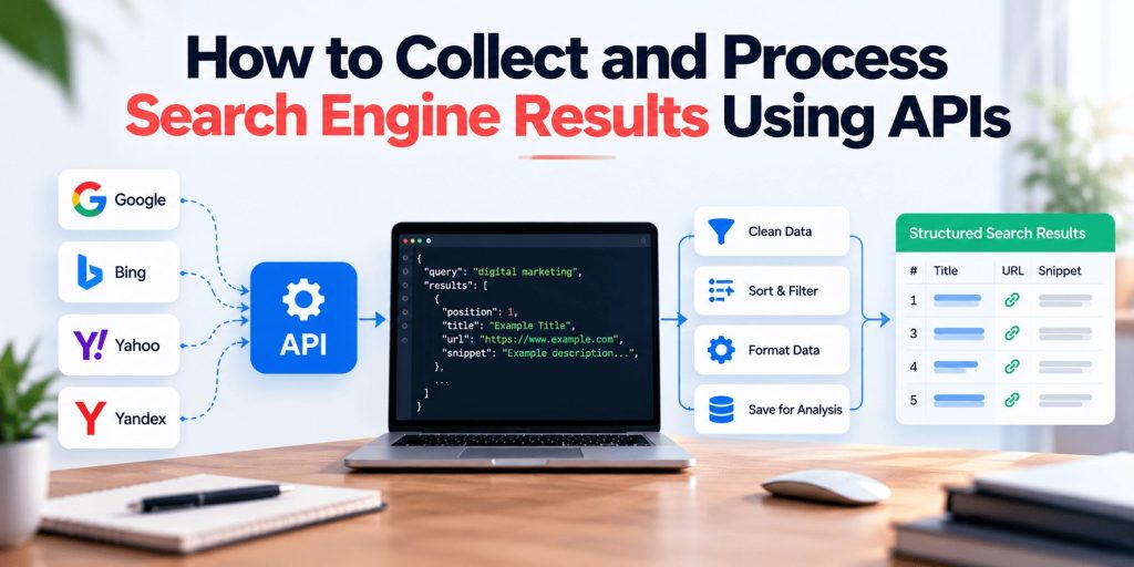 collect and process search engine results using api