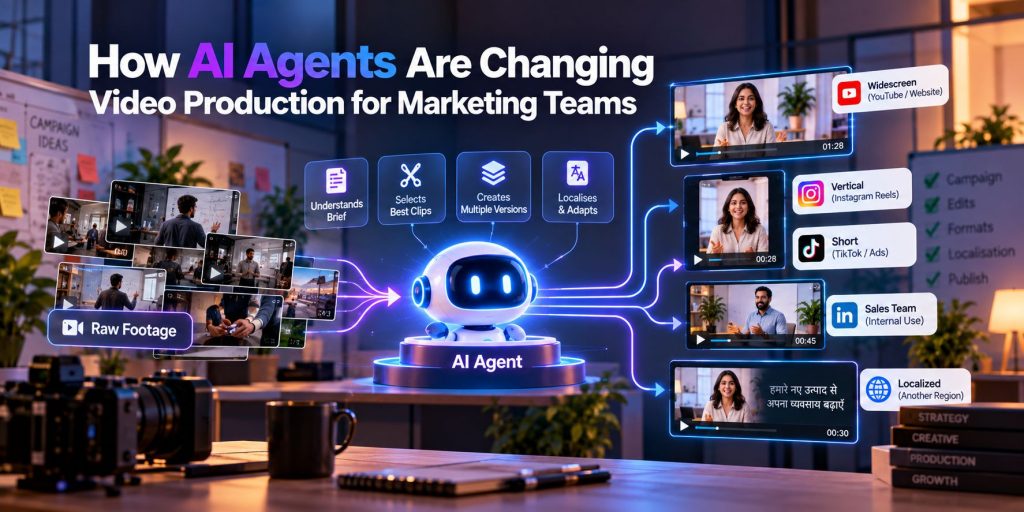 how ai agents used in video production for marketing team